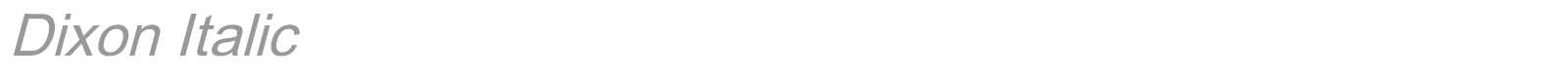Dixon Italic font preview